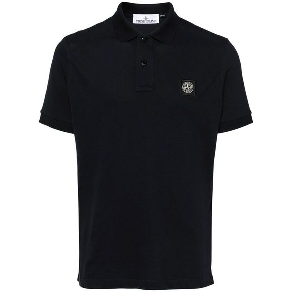 Stone Island Men Logo Cotton Polo Shirt